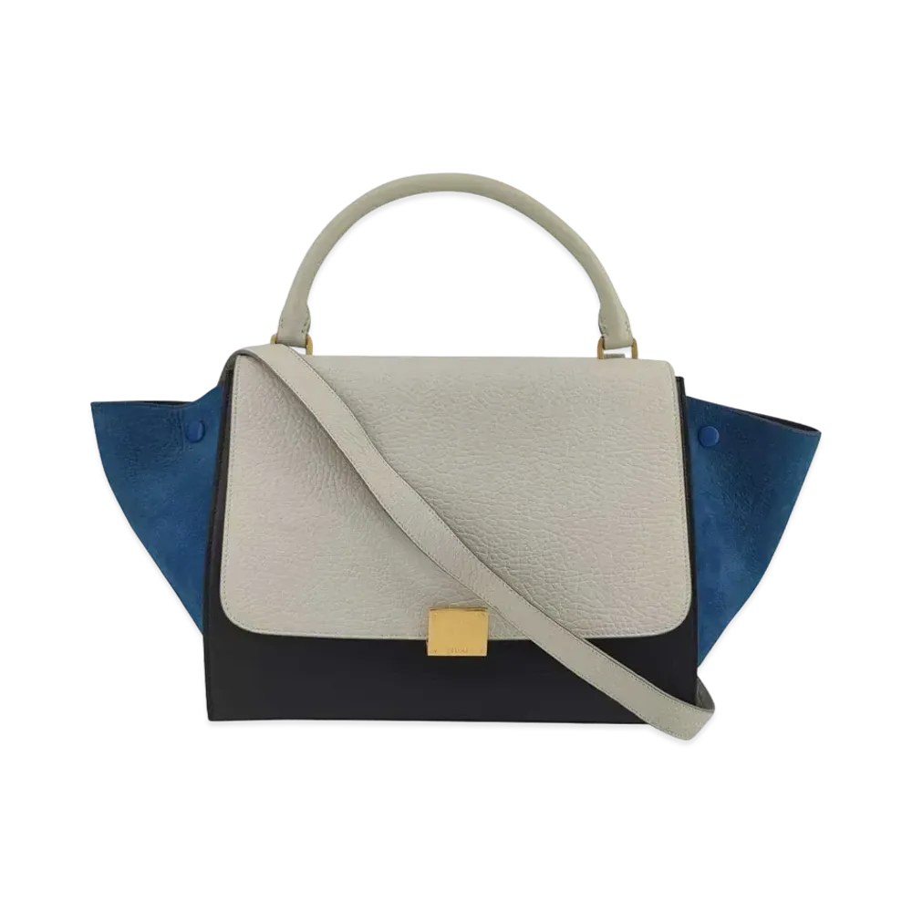 CELINE Trapeze Bag "Gray/Blue"