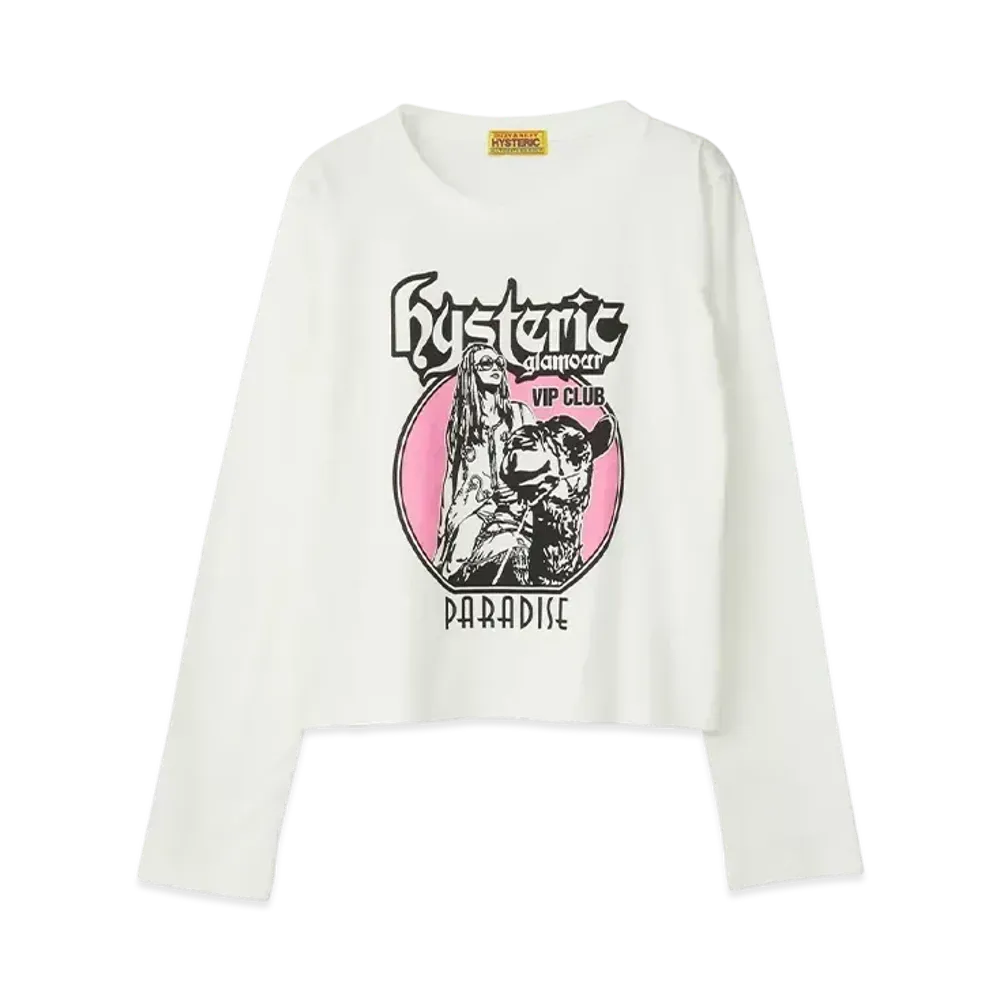 HYSTERIC GLAMOUR Hysteric Vip Club Short Length T-Shirt "White"