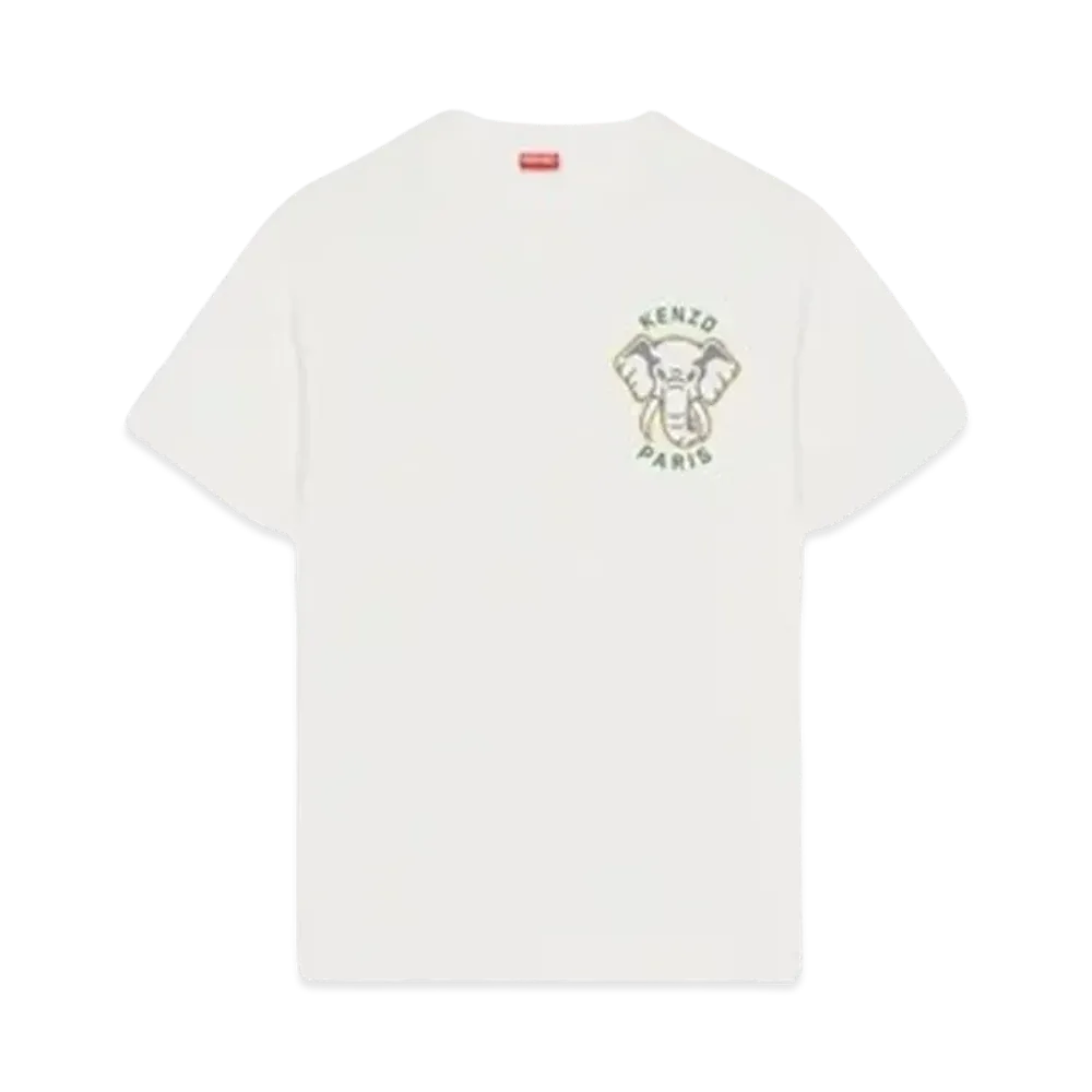 KENZO 'VARSITY JUNGLE' Elephant T-shirt Men's "Off White"