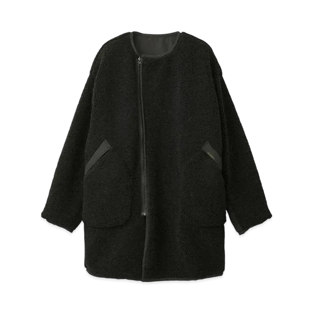 HYSTERIC GLAMOUR Vixen Girl Collarless Reversible Coat "Black"