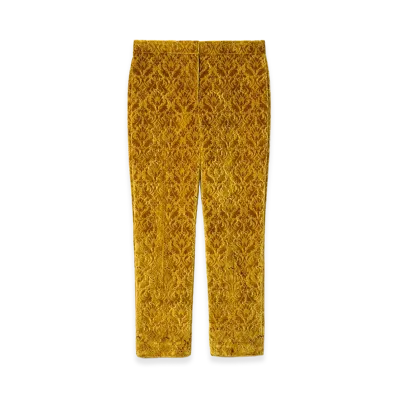Burberry Women's Baroque Velvet Tailored Trousers "Pear Yellow"