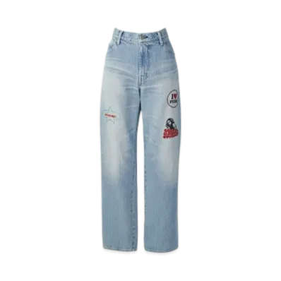 HYSTERIC GLAMOUR Hys Logo Straight Denim Pants "Light Indigo Blue"