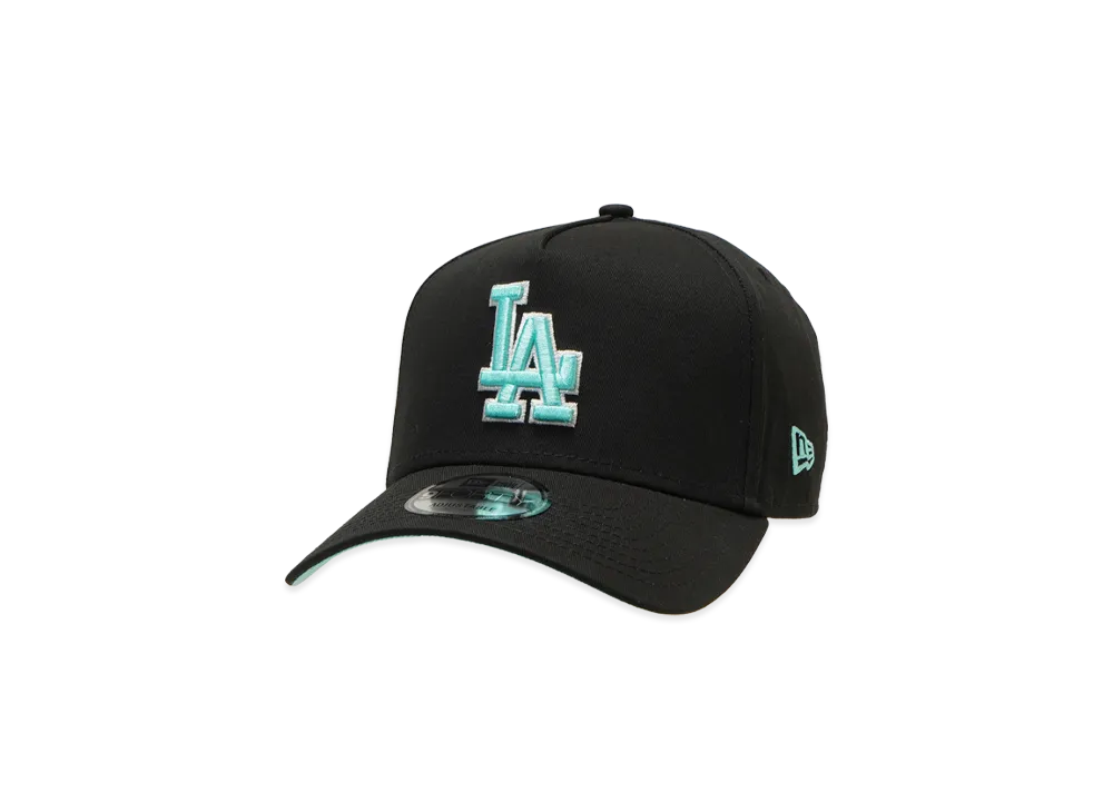NEW ERA LA Dodgers Raiders Aqua Void 9Forty A-Frame Snapback "Black"