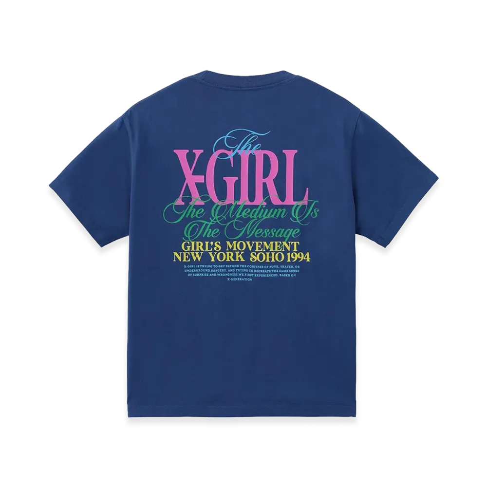X-Girl Women's Colorful Logo S/S Tee "Blue"