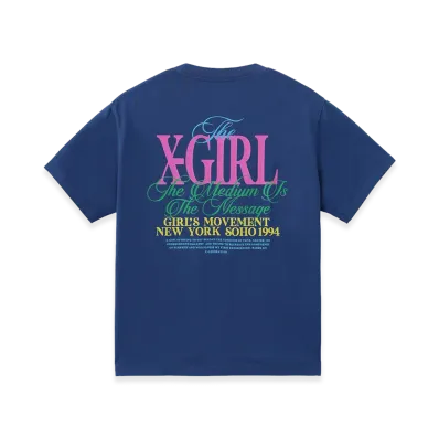 X-Girl Women's Colorful Logo S/S Tee "Blue"