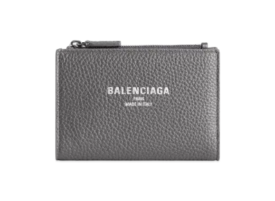BALENCIAGA Credit Vertical Folded Card Holder "Grey"