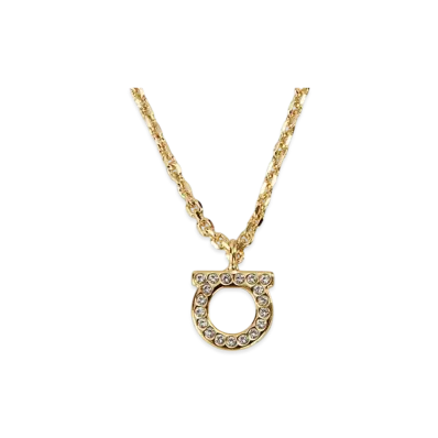 Salvatore Ferragamo Necklace Women Gancini Icon Motif "Gold"