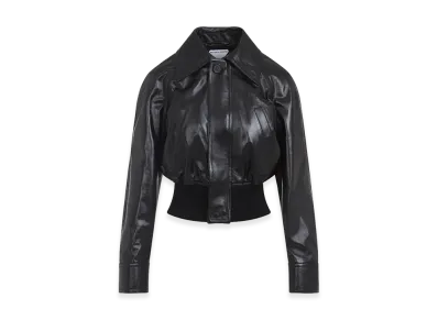 Bottega Veneta Women's Short Bomber Jacket "Black"