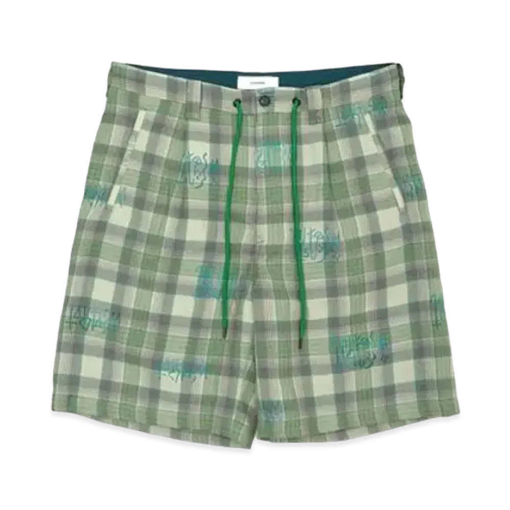 FACETASM Transparent Check Shorts "Green Check"