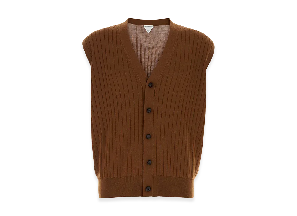 Bottega Veneta Wool Vest "Brown"