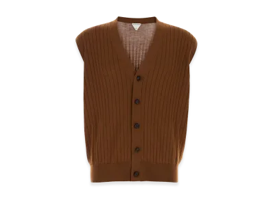 Bottega Veneta Wool Vest "Brown"