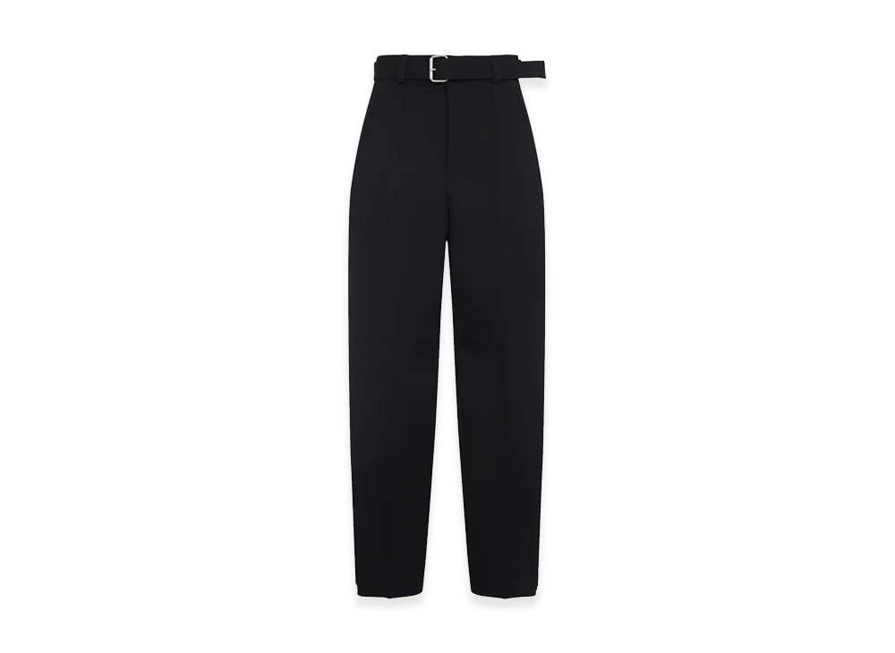 Bottega Veneta Women's Wool Belted Trousers "Black"