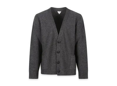 Bottega Veneta Wool Cardigan "Charcoal"