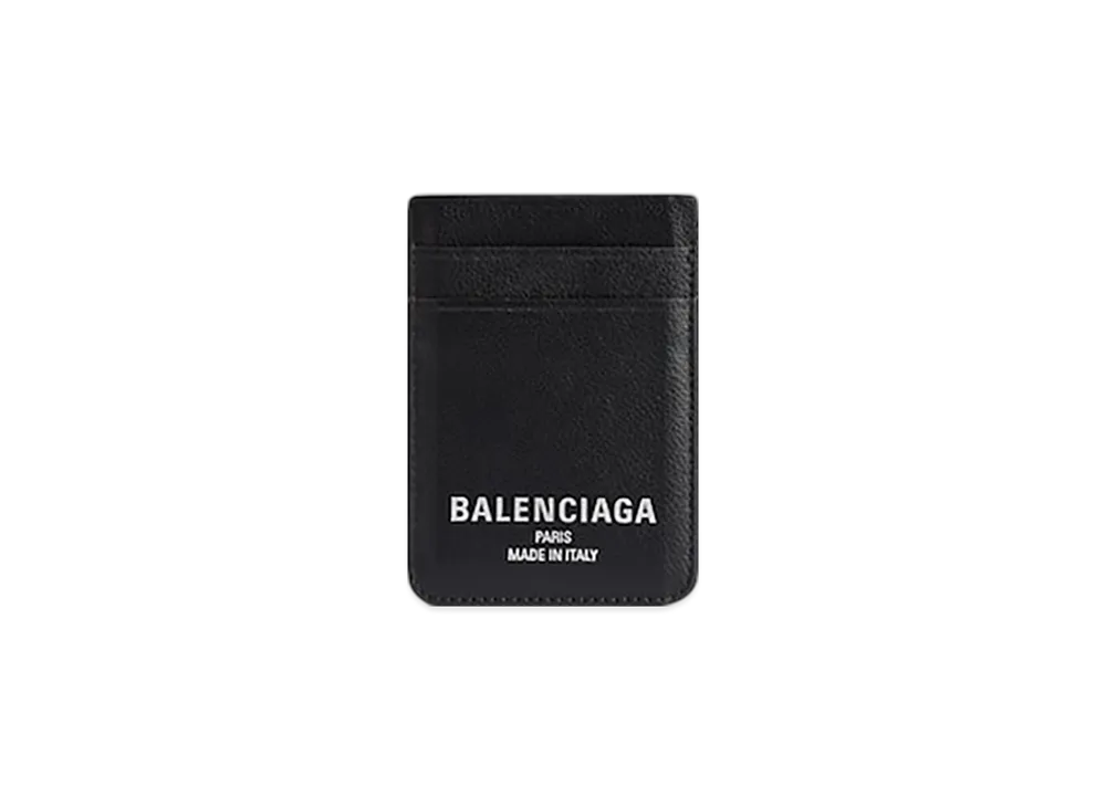 BALENCIAGA Credit Magnet Card Holder "Black"