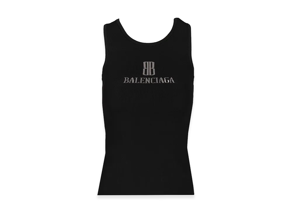 BALENCIAGA Women's Nano BB Tank Top "Black"