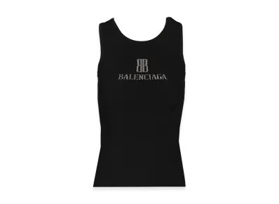 BALENCIAGA Women's Nano BB Tank Top "Black"