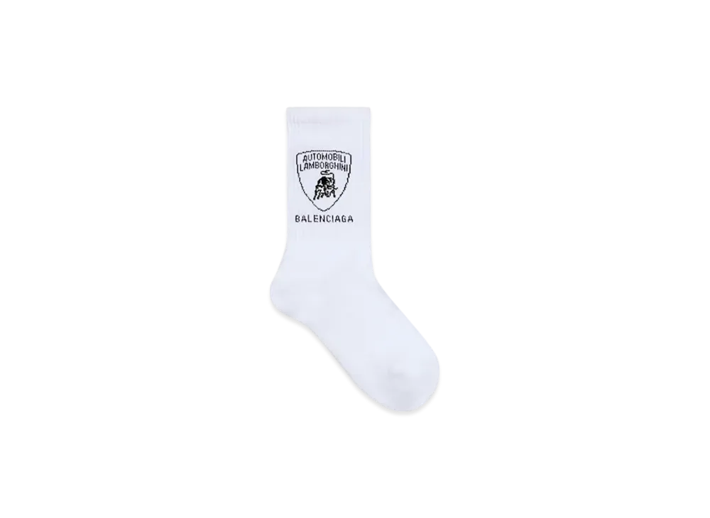 BALENCIAGA Automobili Lamborghini Men's Socks "White/Black"