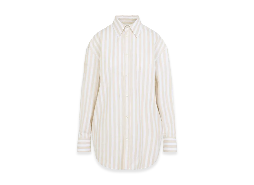 Saint Laurent Women's New Chemise Oxford Brillant "Beige"