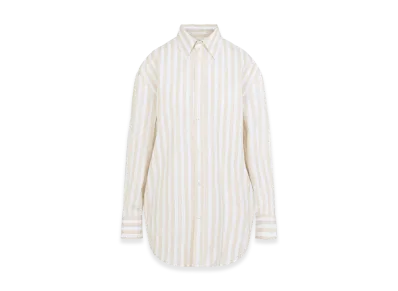 Saint Laurent Women's New Chemise Oxford Brillant "Beige"