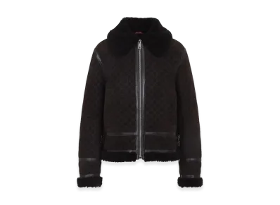 GUCCI Women's Guggi GG Shearling Jacket "Brown"