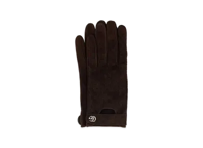 GUCCI Women's Suede Gloves "Beige"