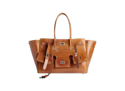 BALENCIAGA Bel Air Carryall Bag Medium "Tan Cowboy"