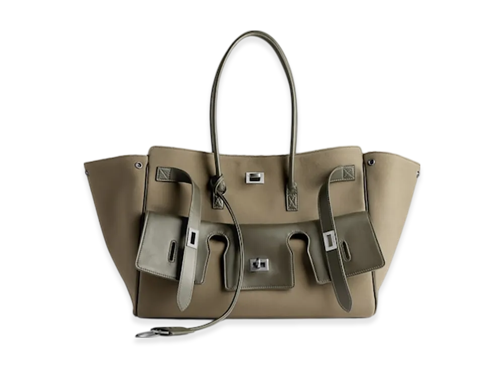 BALENCIAGA Bel Air Carryall Bag Medium "Khaki"