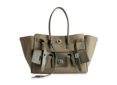 BALENCIAGA Bel Air Carryall Bag Medium "Khaki"