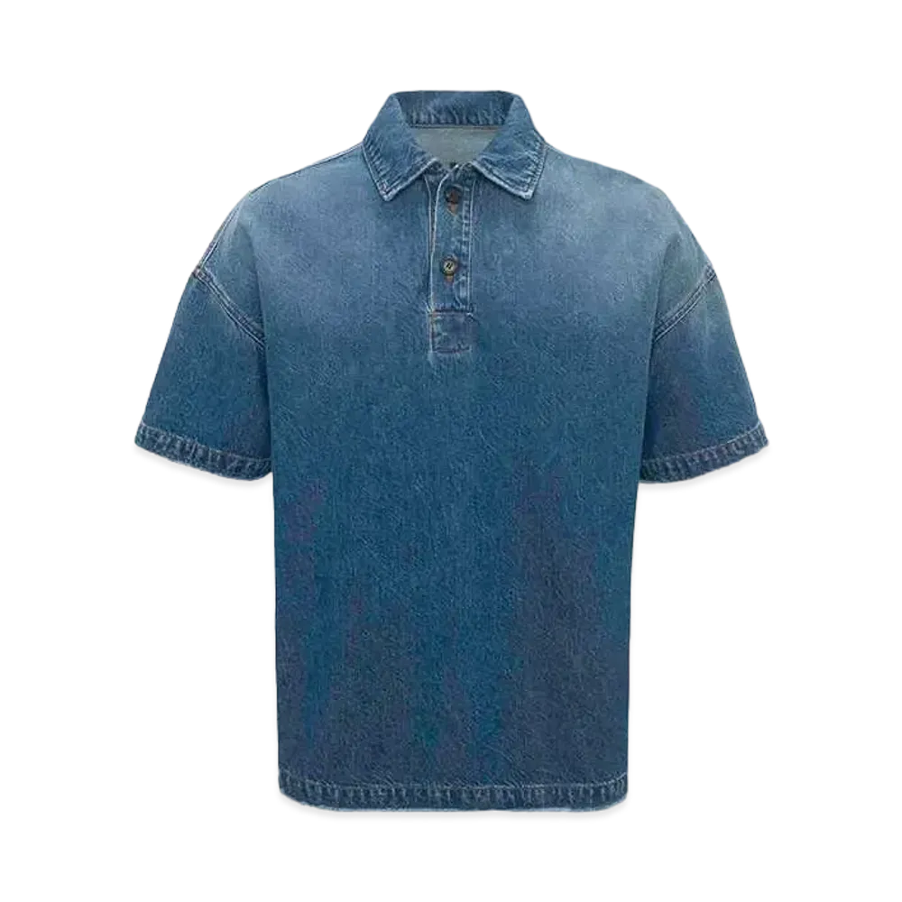JW ANDERSON Denim Polo Shirt "Light Blue"