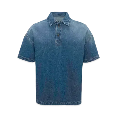 JW ANDERSON Denim Polo Shirt "Light Blue"
