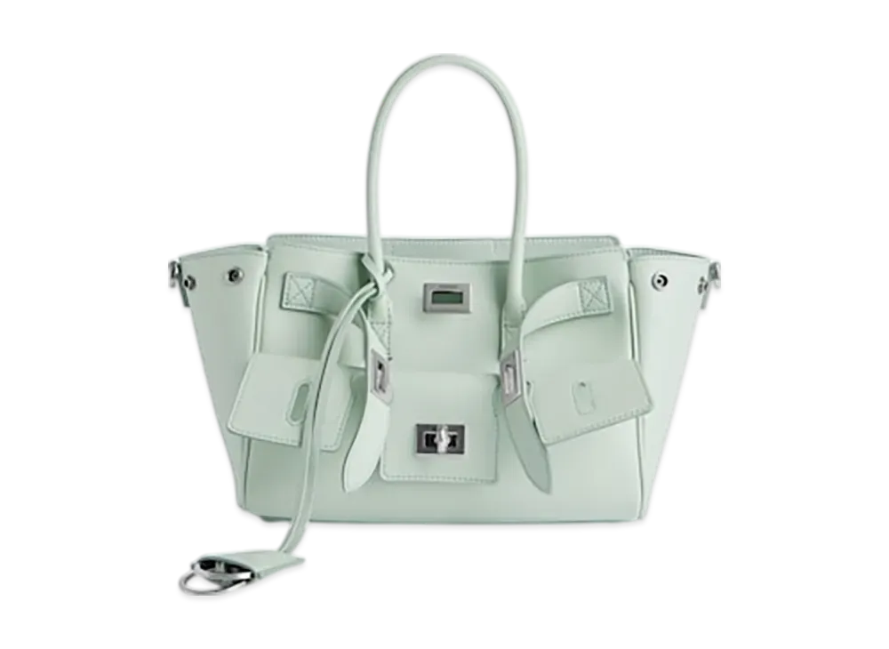 BALENCIAGA Bel Air Mini Carry All Bag "Mineral Green"