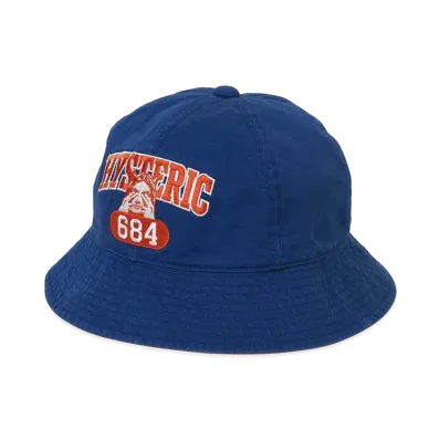 HYSTERIC GLAMOUR Evil College Crochet Hat "Other Navy"
