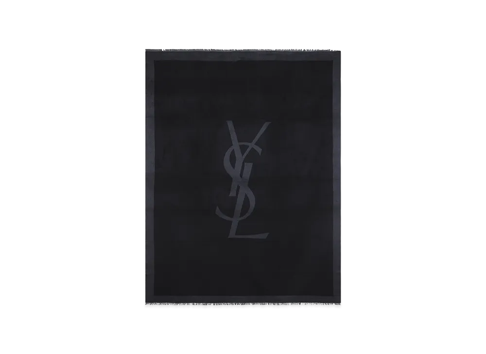 Saint Laurent Women's Silk Scarf "Black"