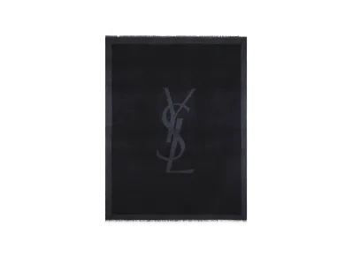 Saint Laurent Women's Silk Scarf "Black"