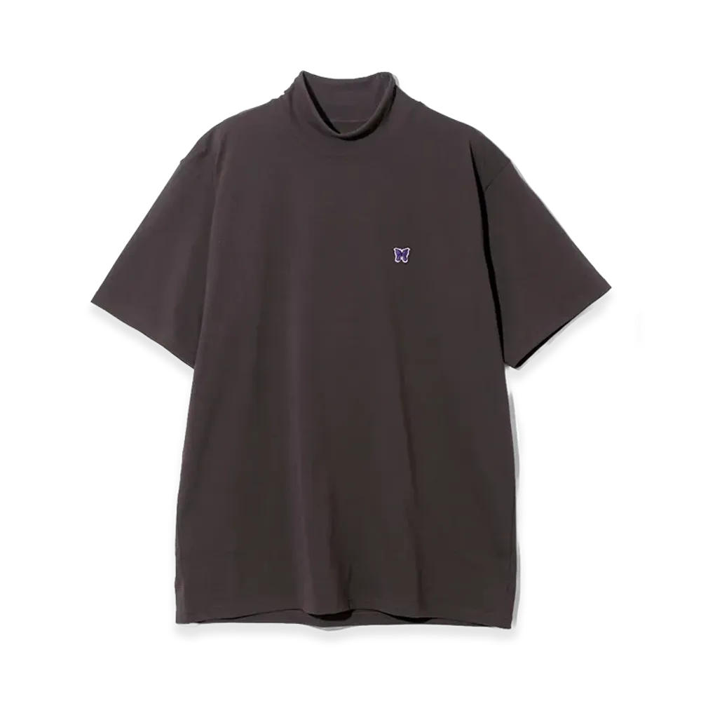 NEEDLES S/S Mock Neck Tee Poly Jersey "Dark Purple"