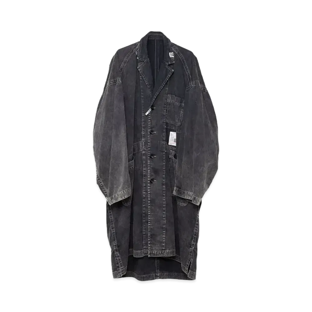 Maison MIHARA YASUHIRO Cotton Satin Shop Coat "Black"