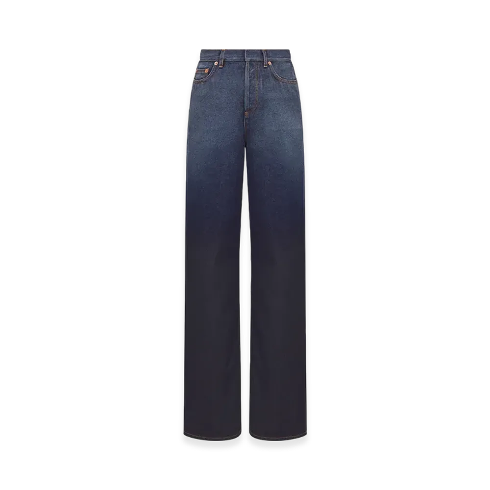 Dior Women's Flared Pants "Gradient Blue Denim"