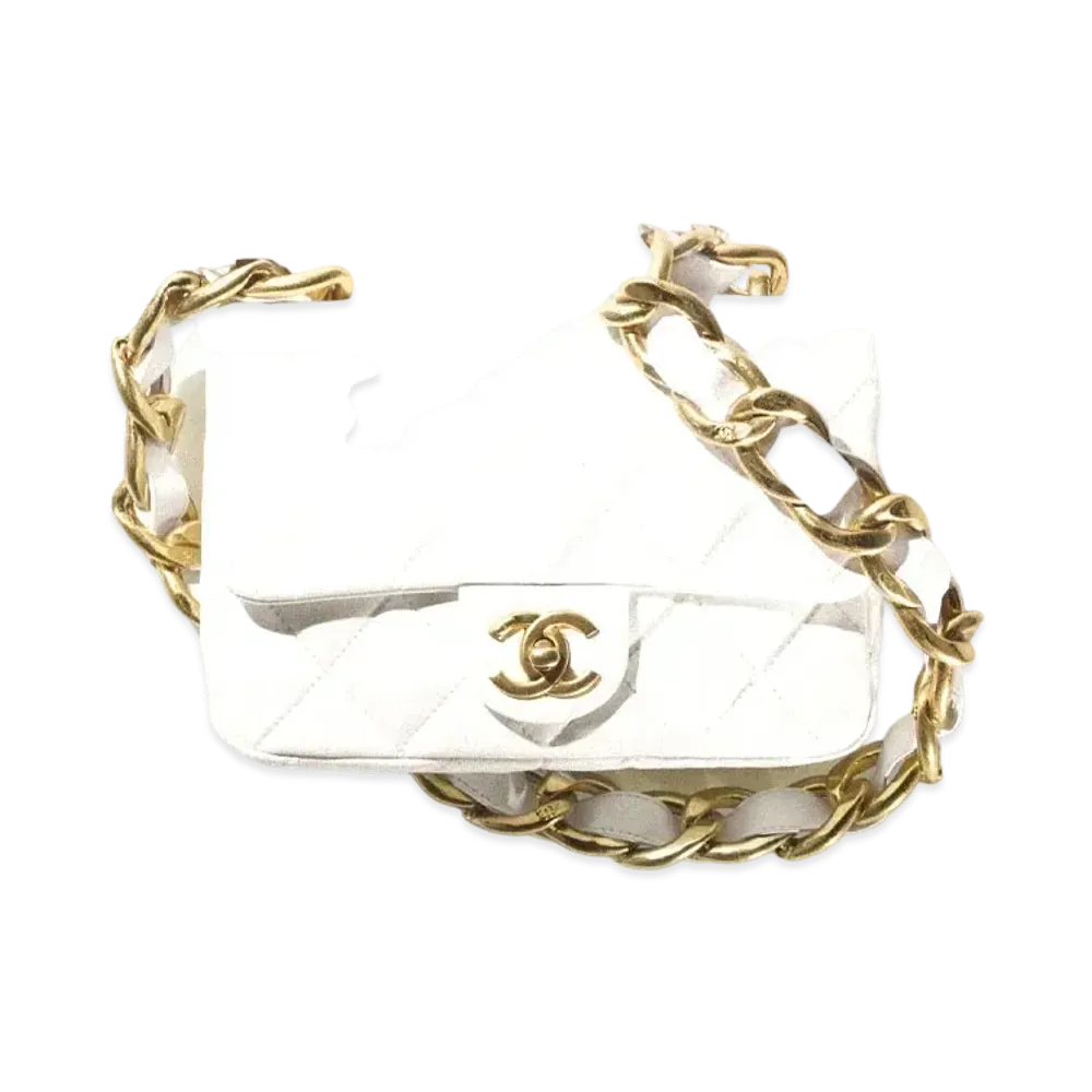 CHANEL Small Flap Bag Lambskin "White"