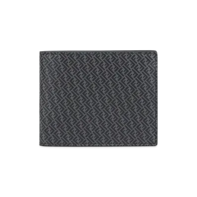 FENDI Wallet Leather Two-Fold Wallet "Black"
