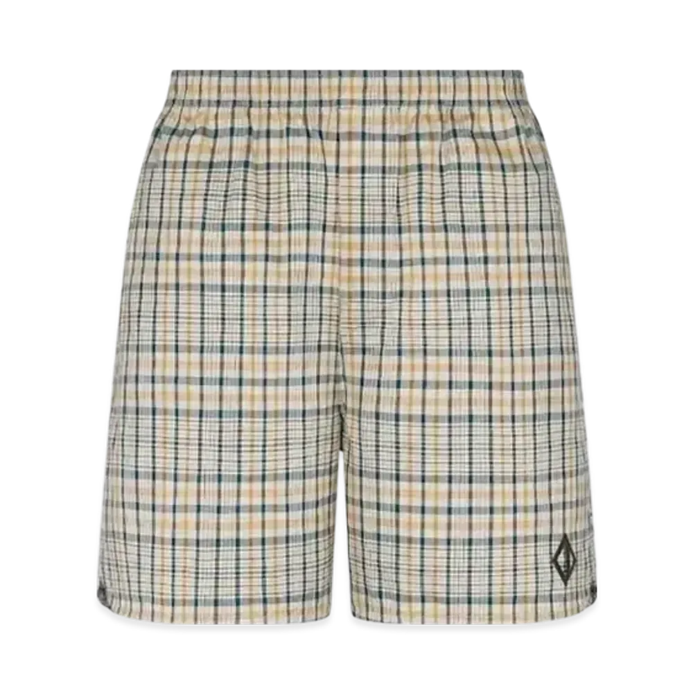 Dior Men's Shorts Tartan Cotton Blend "Beige"