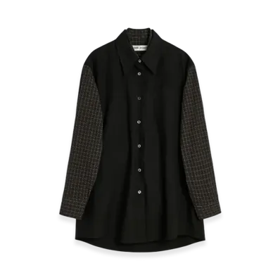 OUR LEGACY Girdle Shirt "Black Liquid Poplin"