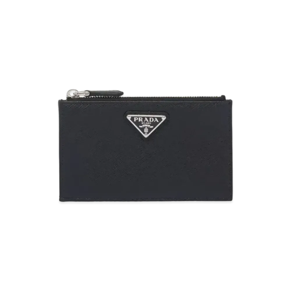 PRADA Saffiano Leather Card Holder "Black"