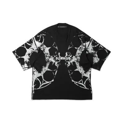 JULIUS Printed Oversized T-Shirt "Black"