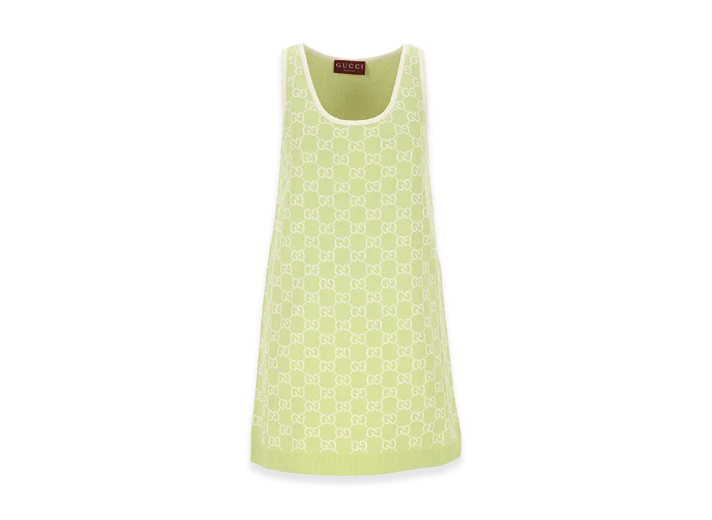 GUCCI Women's GG Jacquard Mini Dress "Mint"