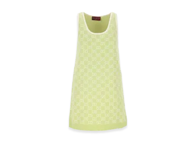 GUCCI Women's GG Jacquard Mini Dress "Mint"