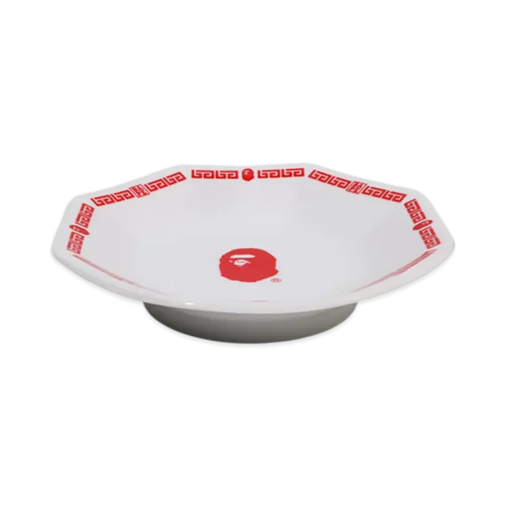 A BATHING APE Bape Octagonal Dish "White"