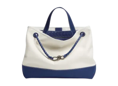 Bottega Veneta Large Andiamo "White/Blue"
