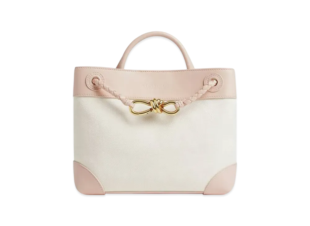 Bottega Veneta Small Andiamo "White/Cameo"