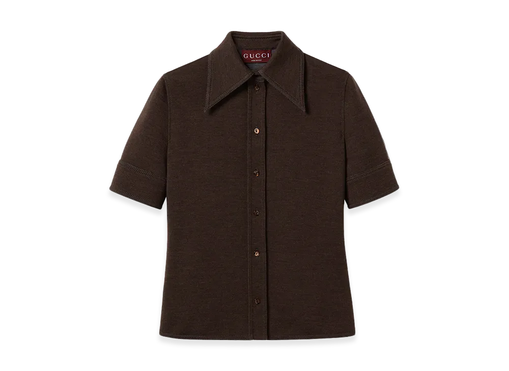 GUCCI Women's Jersey Shirt "Brown"