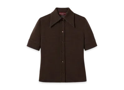 GUCCI Women's Jersey Shirt "Brown"